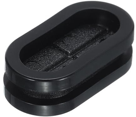 sourcing map Rubber Grommet Mount Size 26 x 12 mm Oval Double-Sided for Wire Protection 10pcs