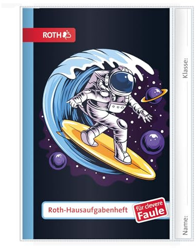 ROTH Hausaufgabenheft - Teens für clevere Faule, A5, 1 Woche 2 Seiten, Astronaut