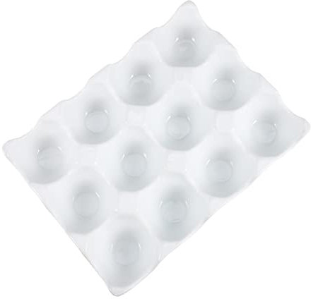 Homoyoyo Portauova in Ceramico Per Refrigeratore Vassoio Per Conservare Le Uova Fresche Contenitore Per Uova Da Refrigerazione