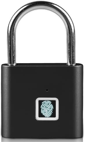 Fingerabdruck Schloss, Smart Schloss Wasserdicht, Schloss mit Fingerabdruck, Vorhängeschloss Fingerabdruck, Fingerabdruck Vorhängeschloss, USB-Aufladung, Vorhängeschlöss für Fitnessstudio, Gepäck
