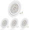 Sweet Led | LED Einbaustrahler 12V Möbel flach, Bohrloch 60-68mm Möbeleinbauleuchte 3W Warmweiß, G4 Einbauspot LED Spot 12v Spiegelschrank, Unterbauleuchte Küche, Weiß 4er Pack