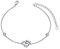 AOBOCO 925 Sterling Silber Krankenschwester Armbänder Herz Stethoskop mit Geburtsstein Schmuck Geschenk für Doktor Medizinstudent Geburtstag Weihnachten für Frauen - Weißer Kristall