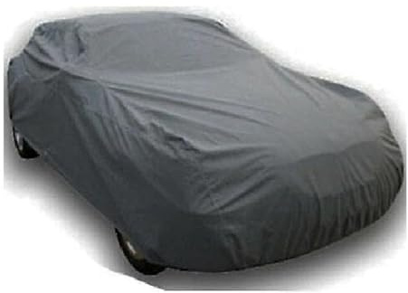 Waterproof Universal Full Car Cover – Breathable PEVA, UV Protection, Dust & Dirt Resistant – Elasticated Hem, All-Weather Outdoor/Indoor Protection – Grey (Medium/Large Sizes) (Large)