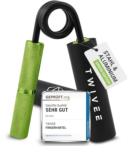 Handtrainer Griffkraft Trainer Set - Hand Gripper Unterarmtrainer | Fingerhantel für Griffkraft - Fingertrainer mit Griffpolster und Tasche - Armtrainer aus Stahl & Aluminium - Grip Trainer