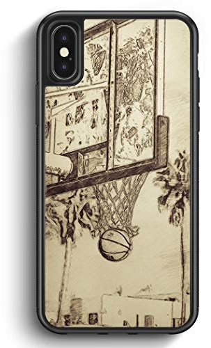 Vintage Basketball - Silikon Hülle für iPhone XS Cover - Motiv Design Cool - Handyhülle Schutzhülle Case Schale