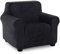 TIANSHU Samt Sesselbezug,Soft Velvet Plush Couchbezug stilvolle Luxus-Möbelbezüge Anti-Rutsch-High Stretch Sesselbezug(1 Sitzer, Schwarz)