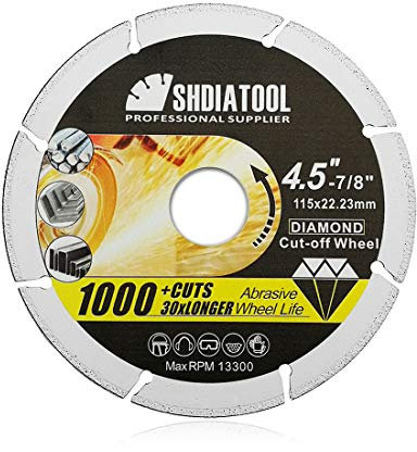 SHDIATOOL Metall Diamant Trennscheibe 115mm für Stahlrohr Eisen Stahlwinkel Stahl Vakuumgelötete Sägeblatt