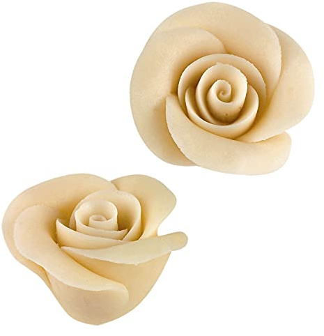 18 Marzipanrosen, mittel, weiss