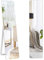 COSTWAY Miroir sur Pied Rectangulaire, Miroir Mural en Style Contemporain, Bord Rond, pour Chambre, Salon, Salle de Bain, 160 x 37cm, Blanc