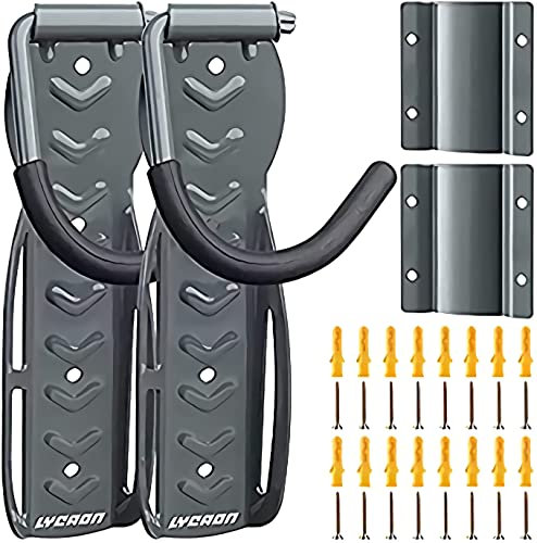LYCAON Wand Fahrradhalter (Ultimate Grey) Stahl Fahrrad Wandhalterung, Fahrrad haken, Fahrradständer,inkl. Montagematerial (2)