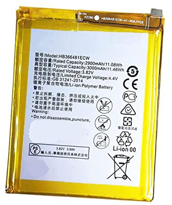 Backupower Ersatz HB366481ECW Akku Kompatibel mit Huawei P8 P9 Lite 2017/P9 Lite/P10 Lite/P20 Lite/Honor 6C Pro/Honor 5C/ Honor 9 Lite