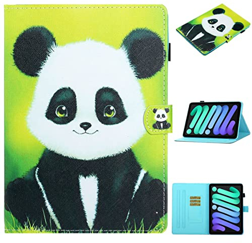 LMFULM® Hülle für Apple iPad Mini 6 (6th Gen 2021) (8,3 Zoll) PU Lederhülle Smart Case mit Auto Schlaf/Wach Ständer Schutzhülle Flip Cover Panda