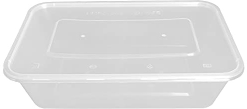 [𝐏𝐚𝐜𝐤 𝐨𝐟 𝟖𝟎] Food Containers with Lids | Plastic and Foil Containers | Catering Trays, Takeaway Foil Container for Cooking, Food Storage BBQ, Baking (Plastic Container, Large)