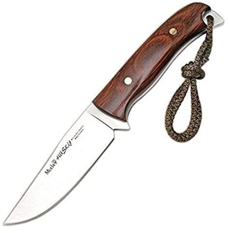 LO TRINCO YO Cuchillo Enterizo Muela HUSKY-10R, cachas de Madera prensada Rosewood.Ideal para Caza, Pesca, Supervivencia y Bushcraft