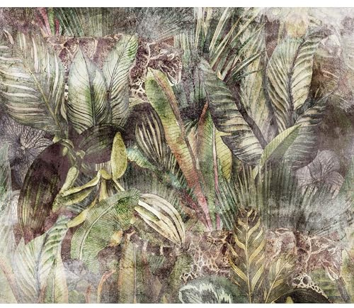 murando - Fototapete Premium-Vlies tropische Natur, 350x256 cm, Wohnzimmer | Premium-Vliesstoff, Full HD Druck, hochwertige Verarbeitung fürs Wohnzimmer, schnelle Montage, lichtbeständig, geruchsfrei
