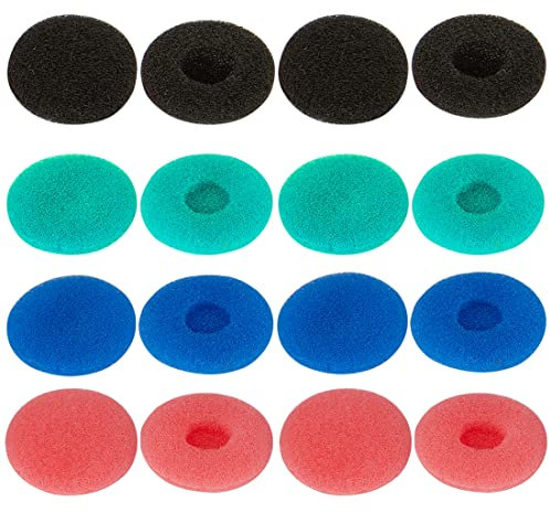 Earbud Tips Foam Eartips Replacement Earbud Tips Earbud Replacement Tips Headphone Earbud Tips Earbuds Replacement Tips Compatible With Sennheiser MX500 Headphones Earbuds Black+Grenn+Blue+Pink 8Pairs