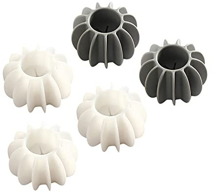 # Bolas de lavandería reutilizables para lavadora, bolas de silicona para secadora, bolas de lavado (blanco, talla única)