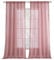 MIULEE Gardinen mit Pompons-Hübsche Altrosa Transparent Gardinen für Kinderzimmer Mädchen, 2 Stücke Vorhang mit Pompons mit Stangendurchzug Durchsichtig Vorhang mit Bommeln, Jeder H 145 X B 140cm
