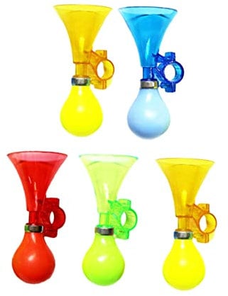 Garneck 5 Stücke Luft Armaturen Kinder Fahrräder Fahrradklingel Für Kinder Fahrradgeräuschmacher Kunststoff Trompete Spielzeug Laute Fahrradklingel Laute Hupe Laute Fahrradhupe Lufthorn