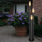 GLOBO Wegeleuchten Außen Edelstahl Außenlampe Standleuchte Gartenleuchte schwarz, Kupfer rauchfarben, 3 Flammig E27, DxH 28 x 170 cm