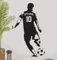 Personalised Boys/Girls Football Player Wall Sticker Home Decor Personalized Football Gaming Vinyl Decal FBB (H50xW31cm)