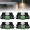 Koerper Lot de 4 capteurs infrarouges PIR DC 12 V 24 V Interrupteur automatique Détecteur de mouvement extérieur Interrupteur pour bandes LED / ampoules LED Noir