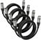 EBXYA 3M XLR Male to Female Cable - 4Pack DMX Balanced Microphone Patch Cable