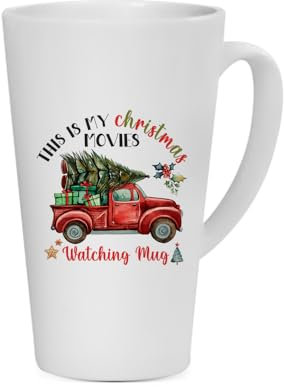 Getagift This is My Christmas Movie Watching Mug, with red Christmas Truck/Christmas Tree, Coffee Mug, Latte Mug. (17 oz)