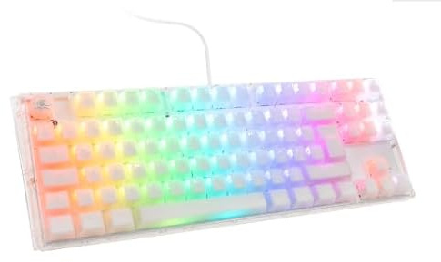 Ducky One 3 Aura White TKL Gaming Tastatur, RGB LED - Gateron Baby Kangaroo