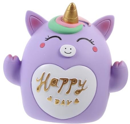ibasenice Kreatives Sparschwein in Einhornform Vinyl-spartopf Münzspardose Dekorative Spardose Cartoon-sparschwein Robustes Desktop-spardose Kreative Geldspeicherdose