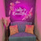 HFHungkeong Dimmbares wiederverwendbares Arylic Hello Beautiful Pink Neonschild Hochzeitsdekoration LED Lichter für Geburtstagsfeier Zuhause Bar Hochzeit Empfang Hintergrund 42 x 28 cm