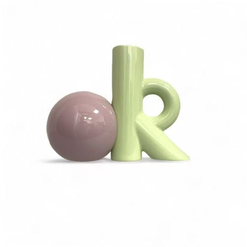 DecorHeaven OK Moderne Keramikvase - Frühling Wohnzimmer Deko Skandi Home Interior Blumenvase Vase