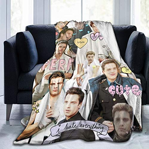 Suehome Sebastian Stan Bucky Barnes Weiche und bequeme warme Fleecedecke für Sofa, Bett, Büro, Kniepolster, Bett, Auto, Camping, Couch, gemütliche Plüsch-Überwurfdecken