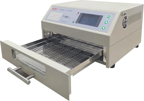Reflow-Ofen T962A 1500W 220V Reflow-Lötmaschine 300 x 320 mm Professionelle Infrarot-Heizung Lötmaschine Automatische Reflow-Maschine