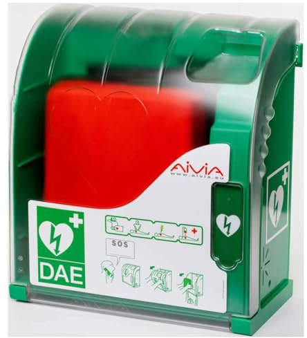 Caja para desfibrilador con alarma y calefacción exterior AIVIA