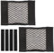 EIHI 2 Stück Starke Elastizität Netz Kofferraum Netztasche Auto, Schwarz, Nylon, Klettverschluss, Auto, Boot, LKW, RV, SUV, 25x30cm