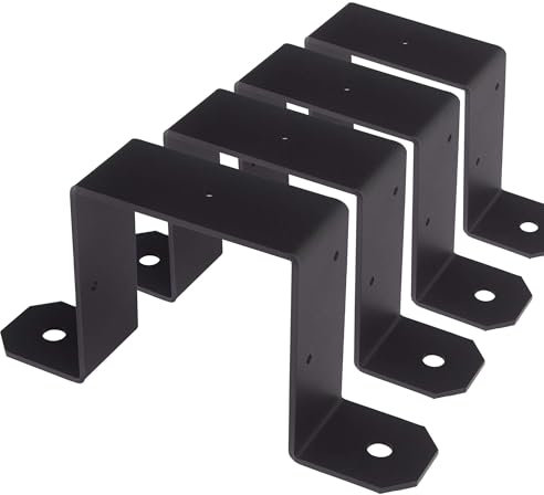 Black Square Tube Strap Clamps