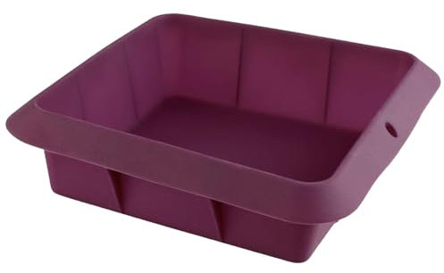 Tradineur - Molde de Silicona para lasaña - Fácil desmoldeo - Material Antiadherente y Flexible - Apto para Lavavajillas - 6,5 x 23 x 23 cm