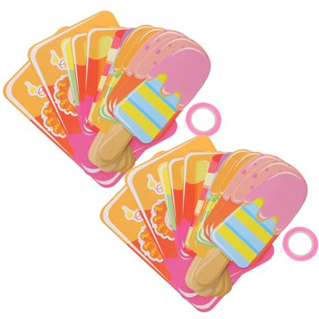 Alasum 2stücke Hawaii Banner Deko Farbige Eiskreationen Für Sommerfeste Tropische Partys Und Veranstaltungen Leichte Papiergirlanden Lang