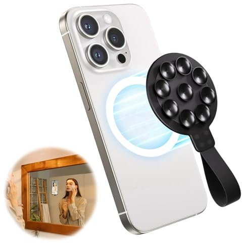 YIIWONI Soporte Ventosa Movil para MagSafe, Soporte Magnético para Teléfono con Ventosa de Silicona, Soporte Movil Coche Ventosa, Ventosas Movil para Espejo y Ducha, Compatible con iPhone15/14/13/12