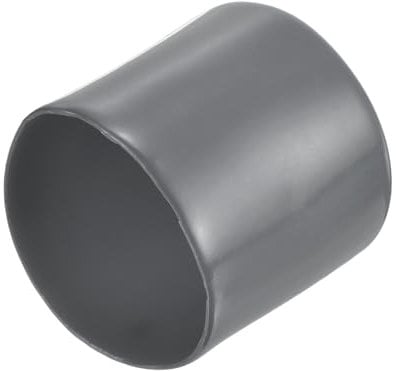 sourcing map 20pcs Rubber End Caps 42mm ID Vinyl Round Tube Bolt Cap Cover Thread Protectors Dark Grey