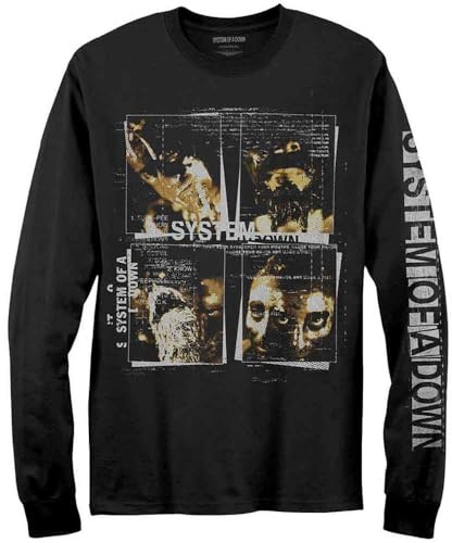 System of A Down Face Boxes Long Sleeve T Shirt XXL Black