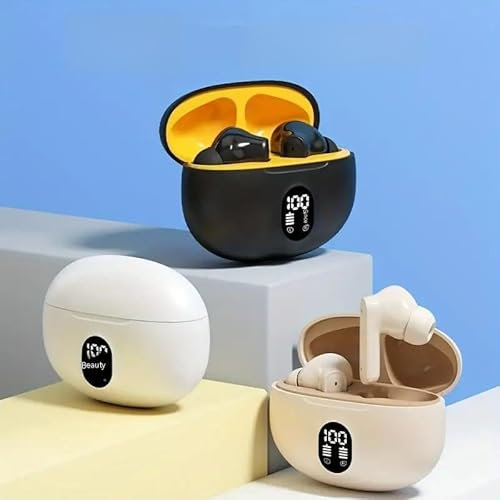Auricolari Wireless TWS, Cuffie Bluetooth 5.3 con Display LED, 30 Ore di Autonomia, Custodia di Ricarica, Microfono Integrato