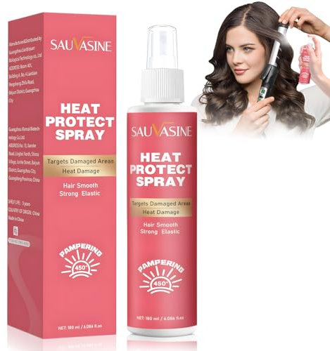 Protector de Calor para Pelo, Heat Protector Hair Spray, Protector Termico, Serum Cabello, Protege del Calor y Repara, Previene las Puntas Abiertas, No Necesita Aclarado 180ML