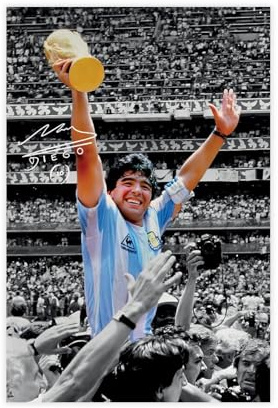 GJHTQLP Maradona Leinwand-Poster, Schlafzimmer-Dekoration, 30 x 45 cm