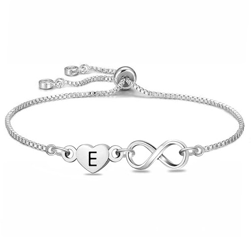 HEYEJET Unendlichkeit Liebe Armband für Frauen Mädchen Geburtstag Geschenke für Familienmitglied Freund Silber Tennisarmband für ihren Weihnachten Muttertag Valentinstag Schmuck