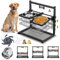 Gamelle Chien Surelevee, Porte Gamelle Chien 3 Hauteur Réglable Angle Réglable, Alimentation Lente