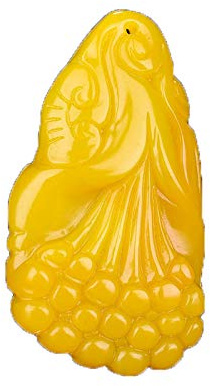 HYHJYMG Natürliche gelbe Chalcedon-Orchideen-Anhänger-Halskette