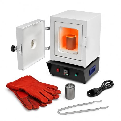 HCAUYNN Mini Forno per Ceramica, Forno Elettrico ad Alta Temperatura con Controllo Temperatura per Ceramica, Smalto e Gioielli