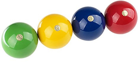 GICO Universal Ersatzkugeln Ø 70 mm für Krocket/Croquet Spiele - 4 Stück – Krocket ist der Garten Spielspaß mit Qualitätsware aus Holz für die ganze Familie -Made in EU-